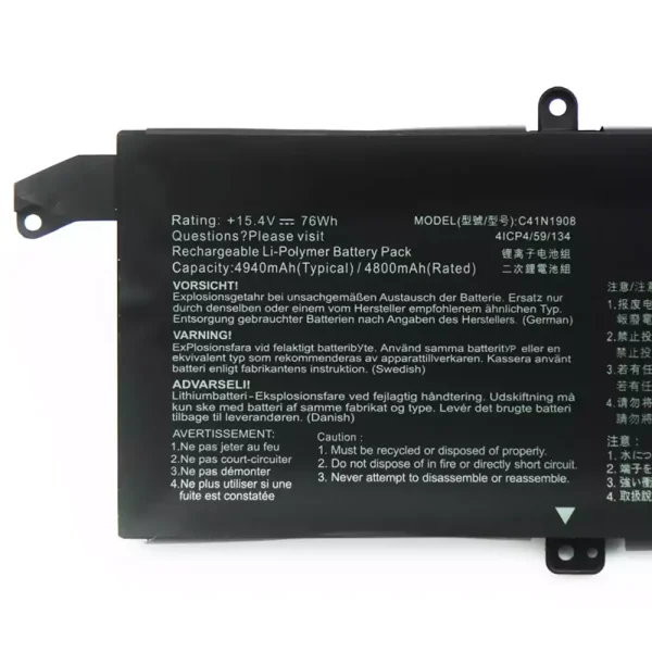 New original laptop battery for ASUS C41N1908 - Image 3