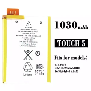 Battery 616-0619 for iPhone iPod Touch 5