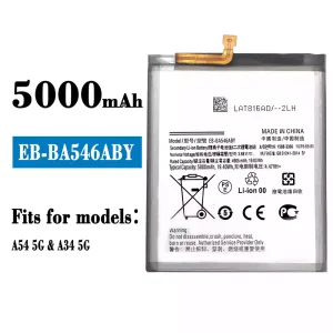 Battery EB-BA546ABY for Samsung A54 5G/A34 5G