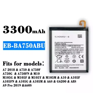 Battery EB-BA750ABU for Samsung A7 2018/A8S/A9 Pro 2019/A60S