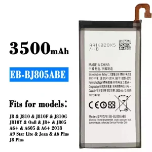 Battery EB-BJ805ABE for Samsung J8/J810/J810F/J810G/J810Y/On8/J8+/J805/A6+/A605/A6+ 2018/A9 Star Lite/Jean/A6 Plus/J8 Plus