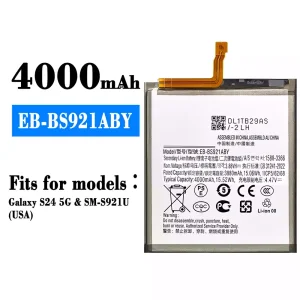 Battery EB-BS921ABY for Samsung Galaxy S24 5G