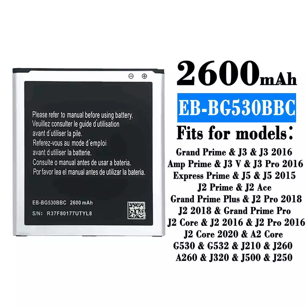 Battery EB-BG530BBC for Samsung J3/J3 2016/J3 Pro 2016/J5/J5 2015