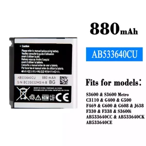 Battery AB533640CU for Samsung S3600/S3600 Metro