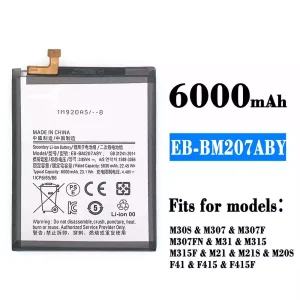 Battery EB-BM207ABY for Samsung M30S/M21/M21S/F41