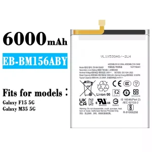 Battery EB-BM156ABY for Samsung Galaxy F15 5G/Galaxy M35 5G