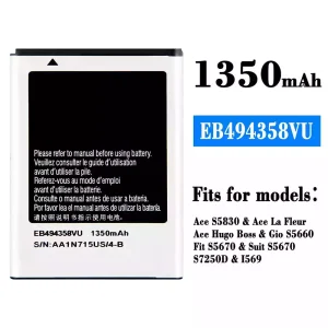 Battery EB494358VU for Samsung Ace S5830