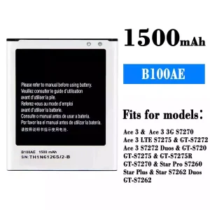 Battery B100AE for Samsung Ace 3