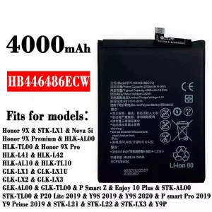Battery HB446486ECW for HUAWEI Honor 9X/Honor 9X Pro