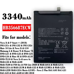 Battery HB356687ECW for HUAWEI Nova 3i / Mate 10 Lite / Nova 2i / Honor 9i / Honor 7X / Nova 2s / nova 4e/P30 lite / P30 Lite 2020 /