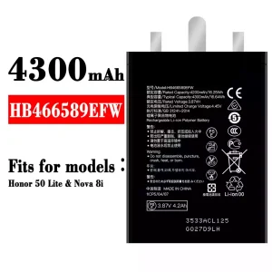 Battery HB466589EFW for HUAWEI Honor 50 Lite/Nova 8i