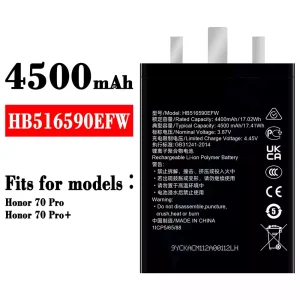 Battery HB516590EFW for HUAWEI Honor 70 Pro / Honor 70 Pro+