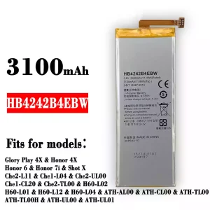 Battery HB4242B4EBW for HUAWEI Glory Play 4X / Honor 4X / Honor 6 / Honor 7i