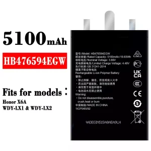 Battery HB476594EGW for HUAWEI Honor X6A