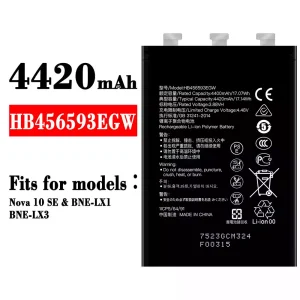 Battery HB456593EGW for HUAWEI Nova 10 SE