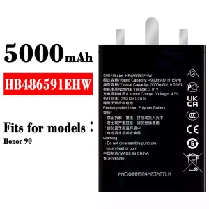 Battery HB486591EHW for HUAWEI Honor 90