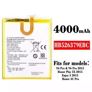 Battery HB526379EBC for HUAWEI Y6 Pro 2015 / Honor Play 5X 2015 / Enjoy 5 2015 / Honor 4C Pro