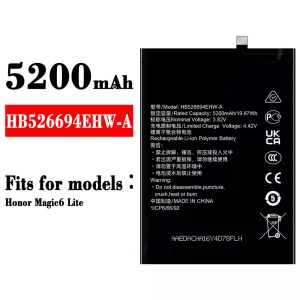 Battery HB526694EHW-A for HUAWEI Honor Magic 6 Lite