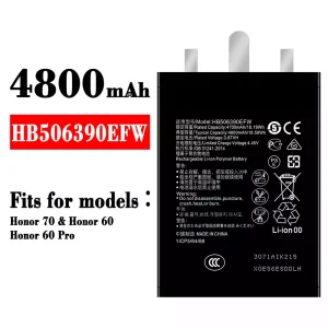Battery HB506390EFW for HUAWEI Honor 70 / Honor 60 / Honor 60 Pro