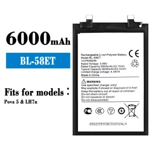 Battery BL-58ET for Tecno Pova 5