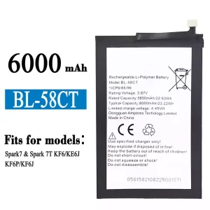 Battery BL-58CT for Tecno Spark7 / Spark 7T