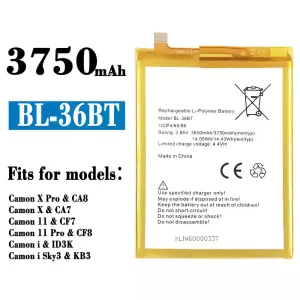 Battery BL-36BT for Tecno Camon X Pro / Camon X / Camon 11 / Camon 11 Pro / Camon i / Camon i Sky3