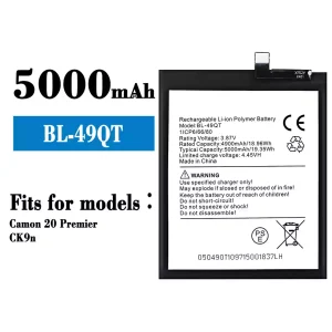 Battery BL-49QT for Tecno Camon 20 Premier