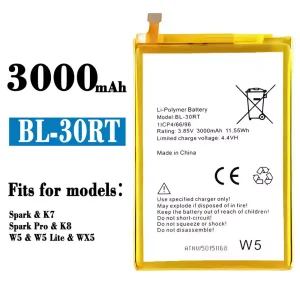 Battery BL-30RT for Tecno Spark / K7 / Spark Pro / K8 / W5 / W5 Lite / WX5