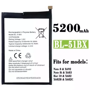 Battery BL-51BX for Infinix Note 8 / Note 8i / Hot 10