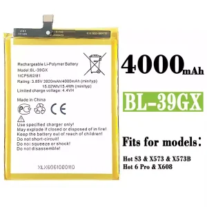 Battery BL-39GX for Infinix Hot S3,Hot 6 Pro