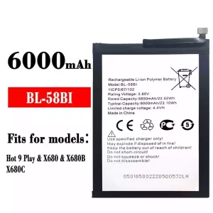 Battery BL-58BI for ITEL Hot 9 play