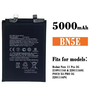 Battery BN5E for Xiaomi Redmi Note 11 Pro 5G / POCO X4 PRO 5G