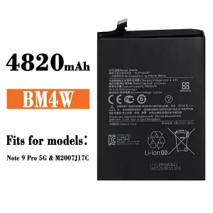 Battery BM4W for Xiaomi Note 9 Pro 5G