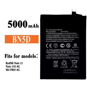 Battery BN5D for Xiaomi RedMi Note 11 / Note 11S 4G / M4 PRO 4G