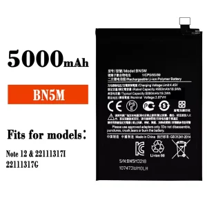 Battery BN5M for Xiaomi Note 12