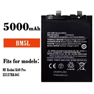 Battery BM5L for Xiaomi Redmi K60 Pro