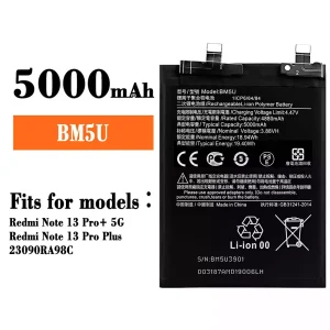 Battery BM5U for Xiaomi Redmi Note 13 Pro+  / Redmi Note 13 Pro Plus