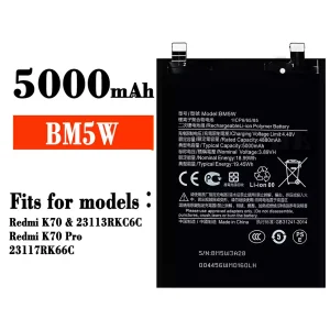 Battery BM5W for Xiaomi Redmi K70 / Redmi K70 Pro