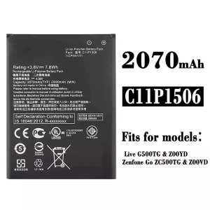 Battery C11P1506 for Asus Live G500TG,Zenfone Go ZC500TG