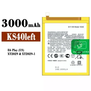 Battery KS40left for Motorola E6 Play