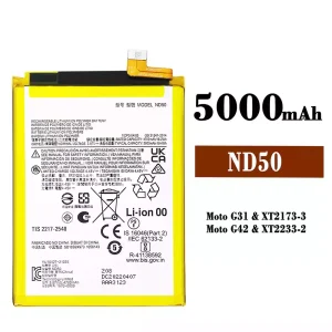 Battery ND50 for Motorola Moto G31 Moto G42