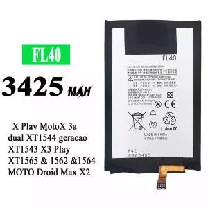 Battery FL40 for Motorola X Play / MotoX 3a dual / X3 Play / MOTO Droid Max X2