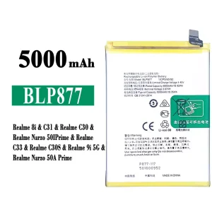 Battery BLP877 for OPPO Realme 8i / Realme C31 / Realme C30 / Realme Narzo 50I Prime / Realme C33 / Realme C30S /  Realme 9i 5G / Realme Narzo 50A Prime