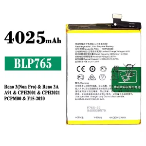 Battery BLP765 for OPPO Reno 3(Non Pro) / Reno 3A
