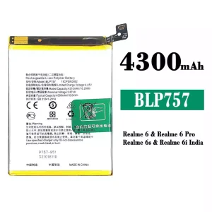 Battery BLP757 for OPPO Realme 6 / Realme 6i India / Realme 6 pro / Realme 6s