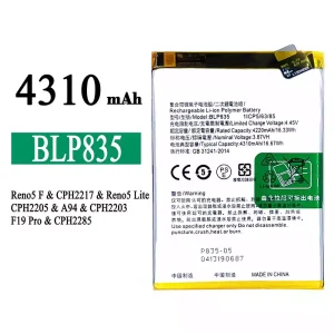 Battery BLP835 for OPPO Reno5 F /Reno5 Lite /F19 Pro /A94 4G