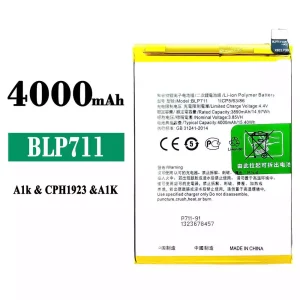 Battery BLP711 for OPPO A1K