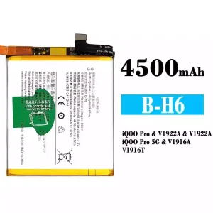 Battery B-H6 for VIVO iQOO Pro 5G
