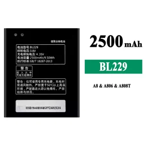 Battery BL229 for Lenovo A8/A806/A808T
