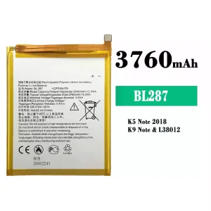 Battery BL287 for Lenovo K5 Note 2018/K9 Note